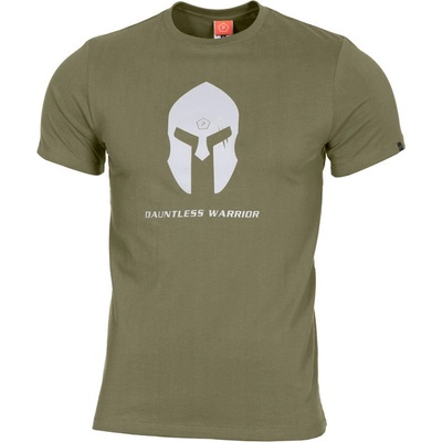 Tričko Pentagon Spartan Helmet olivové