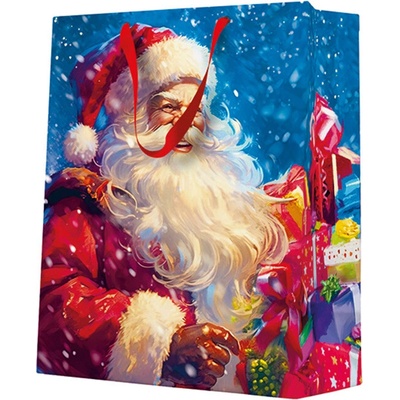 Paw Dárková taška velká - Santa Claus with gift boxes 26,5x13x33,5 cm