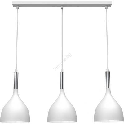 Luminex Пендел NOAK 3xE27/15W/230V бял/хром (LU3900)