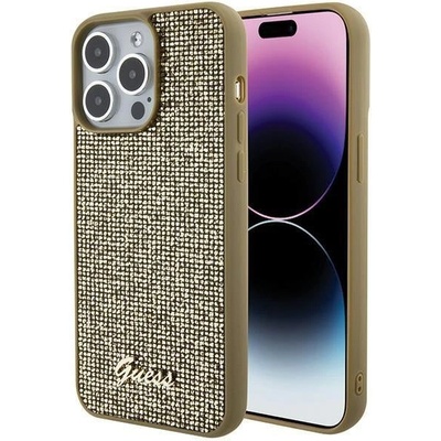 GUESS Кейс Guess Disco Metal Script за iPhone 15 Pro Max, златист (3666339173609)