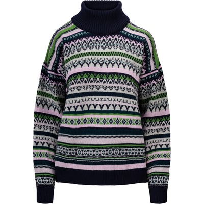 Dale of Norway Дамски вълнен пуловер Dale of Norway Women's Utsira Sweater Wool jumper - Marine / Pinegreen / Light Charcoal (105-5827-0313)