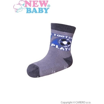 New Baby Kojenecké froté ponožky s ABS šedé player