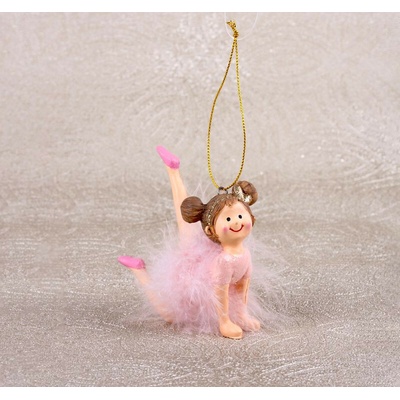 Dekorácia MagicHome Baletka, polyresin, závesná, 9x4x7,5 cm