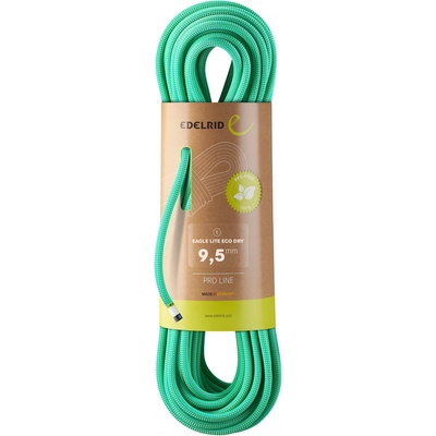 Edelrid Единично въже Edelrid Eagle Lite Eco Dry 9, 5 mm Single rope - Bright Green - размер 50 m (308-0356-0111)