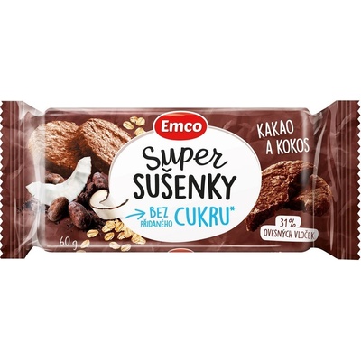 Emco Super sušenky Kakao a kokos 60 g – Zbozi.Blesk.cz