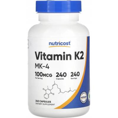 Nutricost Vitamin K2 MK-4, 100 mcg, 240 капсули, Nutricost (00869 (207101) NC)