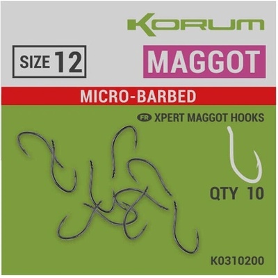 Korum Xpert Maggot Barbed vel.16 10 ks