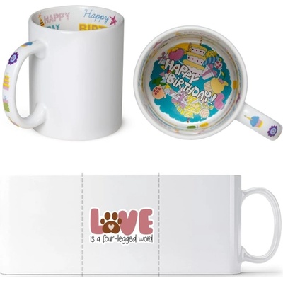 Design Motto Hrneček s tématem Pes a Láska Všechno nejlepší Standard Dárky Sublistar 330 ml – Hledejceny.cz