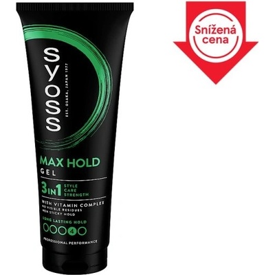 Syoss Max Hold 3v1 stylingový gel na vlasy 250 ml