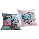 Halantex Obojstranný vankúš mačička Pusheen chatuje 40x40