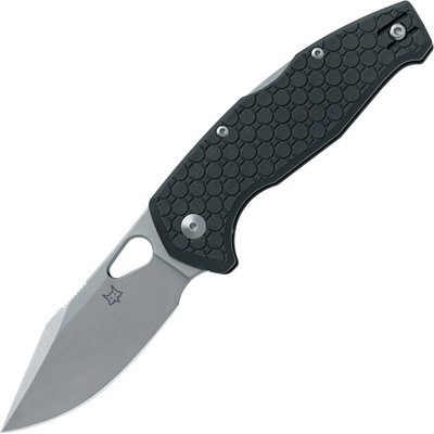 Fox Knives Kita Niolox steel, stone washed, black FRN handle