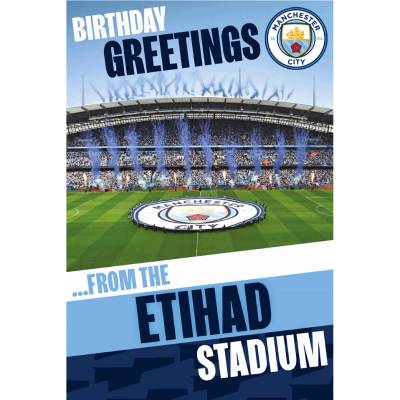 Manchester City narozeninové přání Pop-Up Birthday Card