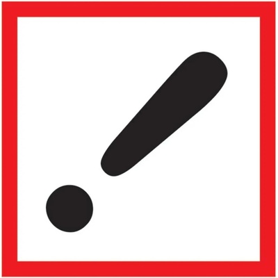 Walteco Symbol GHS 07 – DRÁŽDIVÉ 100x100mm, samolepka Množství: 1 ks , 20138
