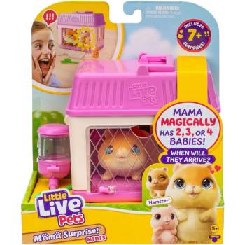 Moose Игрален комплект Moose Little Live Pets - Къщичка с хамстер с бебета и изненади (26510)