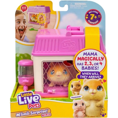 Moose Игрален комплект Moose Little Live Pets - Къщичка с хамстер с бебета и изненади (26510)