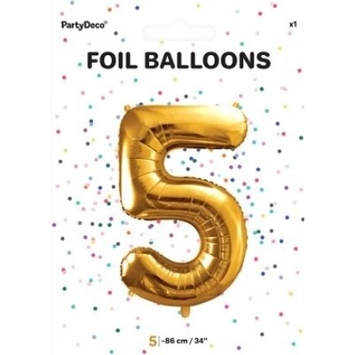 Foliový balónek Party Deco číslice 1 s potiskem ecru béžová 34 palců