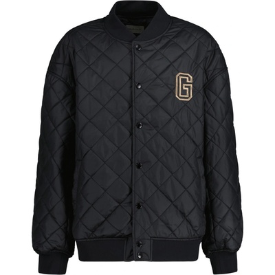 Gant Quilted Gant Varsity Jacket Black