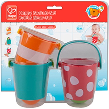 Hape Играчки за баня Hape - Шарени кофички (H0205)