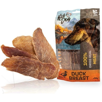 KidDog SUPER PREMIUM 100 % kachní prsa tenké plátky 50 g