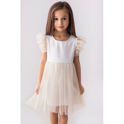Lily Grey dívčí slavnostní šaty s třpytivou sukní a volánkovými rukávky – Zboží Dáma