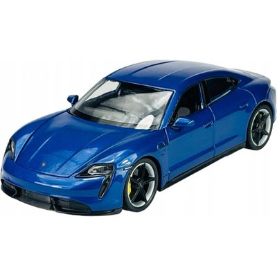 Welly Kovový model Porsche Taycan Turbo S modrej well24107b 1:24