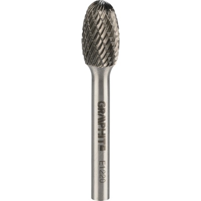 Graphite Fréza na kov HM, typ E (oválna), 12 x 20 mm, stopka 6 x 45 mm 55H366