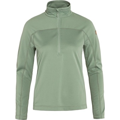 Fjällräven Abisko Lite Fleece Half Zip Woman Misty Green