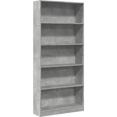 Knihovna betonově šedá 80x24x176 cm kompozitní dřevo