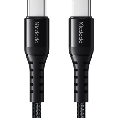 Mcdodo Кабел за данни - Mcdodo (CA-5641) - Type-C → Type-C, найлон оплетка, алуминий, PD60W, 1m - Черен