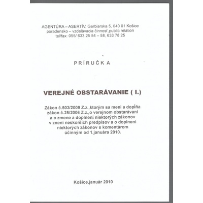 Verejné obstarávanie I. - príručka