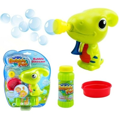 SPARKYS Bublifuková pistole Bubble Fun Dinosaurus s náplní zelená