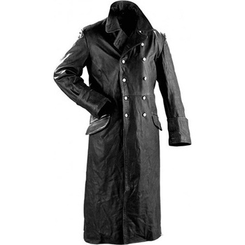 Kabát Mil-tec důstojnický kožený černá