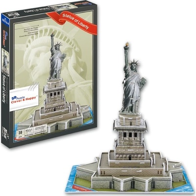 CLEVER&HAPPY 3D puzzle Socha Svobody 38 ks