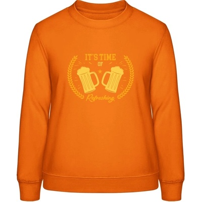 AWDis Sweat mikina Pivný motív It's Time of Refreshing Orange Crush