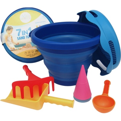 COMPACTOYS Skladacia sada na piesok 7v1 Blue