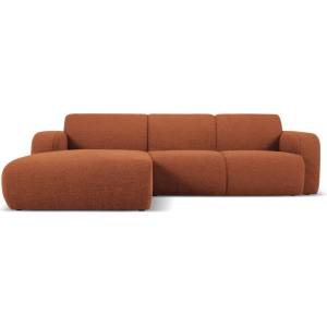 Micadoni Кафяв ъглов диван от плат букле (ляв ъгъл) Molino - Micadoni Home (MIC_LC_101_F1_MOLINO4)