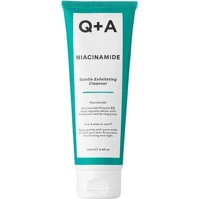 Q+A London Niacinamide Gentle Exfoliating Cleanser čisticí gel s niacinamidem 125 ml