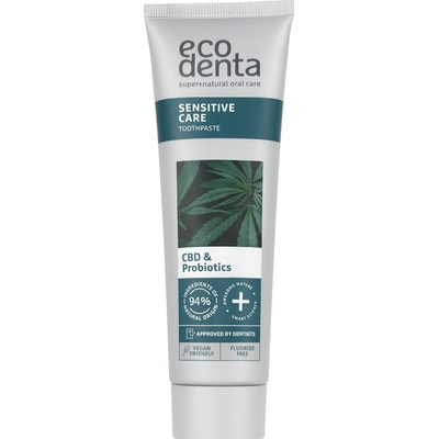 Ecodenta Sensitive CBD & Probiotics na citlivé zuby bez fluóru 100 ml