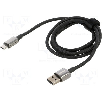 Baseus CAWJ000001 USB A vidlice,USB C vidlice, 1m, černý