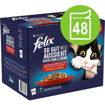Felix Fantastic lahodný výběr s kuřetem s hovězím s králíkem s jehněčím 48 x 85 g