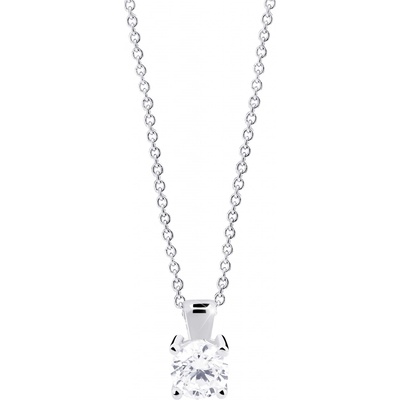 Cutie Jewellery Nežný prívesok z bieleho zlata s čírym zirkónom Z8010 40 10 X 2