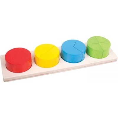 Bigjigs Toys - Дървени кръгчета за нареждане (BJ202)