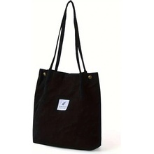 A03 Manšestrová shopper kabelka taška “Valentina” černá