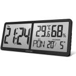 Eldonex ECL-1110-BK - Цифров стенен часовник TimeCheck 4xAA черен (TD0152)