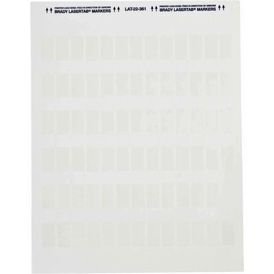 Brady LAT-22-361-5 / 029754, LaserTab laserové tlačiteľné štítky, 12.70 mm x 38.10 mm