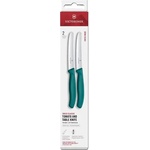 Victorinox Комплект от два ножа за домати Victorinox Swiss Classic 11 см. , назъбено острие, зелени, кутия (6.7834.2C1)