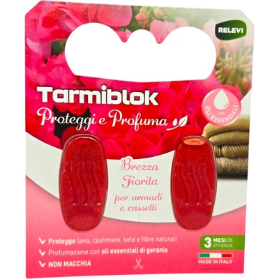 RELEVI ароматизатор гел против молци за гардероб, Tarmiblok, 2 броя, Здравец