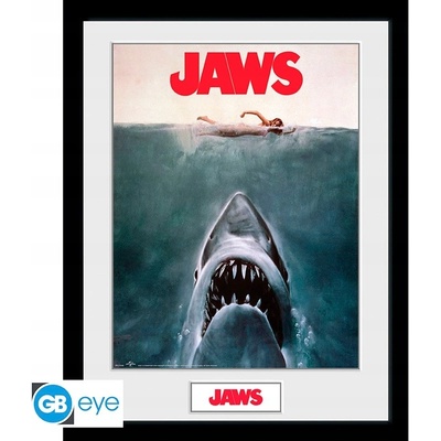 JAWS KLÍČOVÝ VIZUÁL PLAKÁT V RÁMU