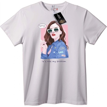 NOONEBRAND Тениска Извинявай, Не е Мой Проблем - XL, Black