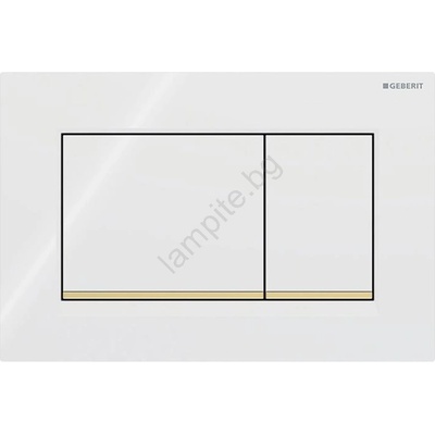 Geberit 115.883. KK. 1 - Бутон за промиване Sigma30 24, 6x16, 4 cm бял/златен (GB0036)